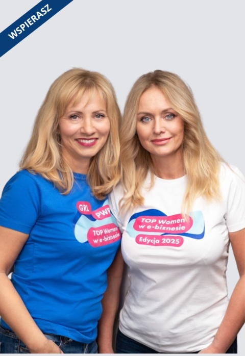 ⁠Biała koszulka damska TOP Women w e-biznesie 2025, bawełna