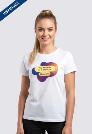 ⁠Koszulka T-shirt TOP Women w e-biznesie 2026 z przewagą koloru fioletowego, bawełna