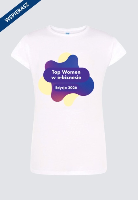 ⁠Koszulka T-shirt TOP Women w e-biznesie 2026 z przewagą koloru granatowego, bawełna,